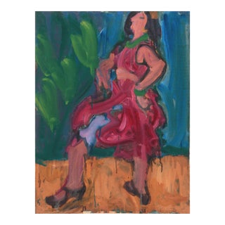 'Flamenco Dancer', by Victor Di Gesu, Paris, Louvre, Académie Chaumière, San Francisco Art Association, Los Angeles County Museum of Art For Sale