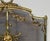 Brass Louis XVI style brass fire screen with mesh decorated with garlands For Sale - Image 8 of 12