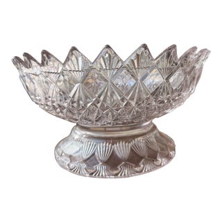 Late 19th Century Diamond Cut Patterned Glass Bowl For Sale
