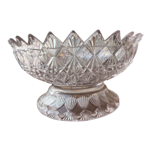 Late 19th Century Diamond Cut Patterned Glass Bowl