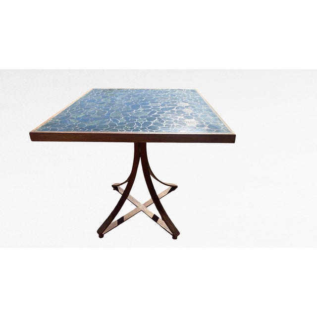 Mid-Century California Mosaic Tile Top Accent Table – Provenance: Eve Paige Spencer Collection For Sale - Image 9 of 15