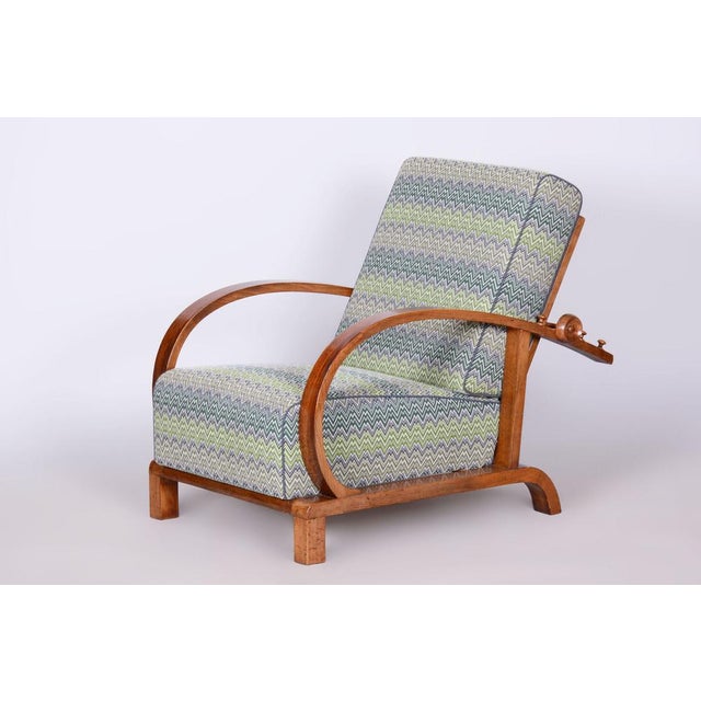 Art Deco Lounge Chair attributed to Jindřich Halabala for Up Závody, Former Czechoslovakia, 1920s For Sale - Image 16 of 16