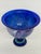Blue Vintage Kosta Boda Can Can Pedestal/Compote Bowl Designed by Kjell Engman- Signed For Sale - Image 8 of 9