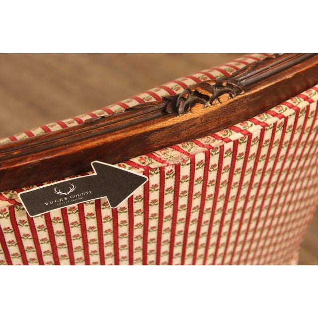 Antique French Louis XV Style Fauteuil Armchairs - A Pair For Sale - Image 9 of 12