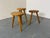Brown Mid-Century French Elm Stools, 1950s, Set of 3 For Sale - Image 8 of 8