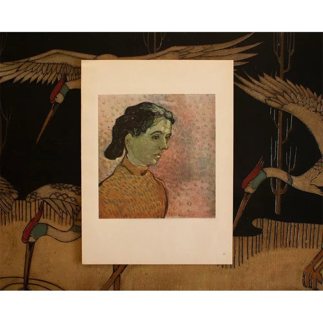 1940s 1947 After Van Gogh "Portrait of Young Girl on Pink Background", First Edition Parisian Print For Sale - Image 5 of 8