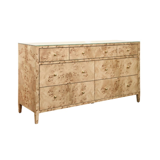 New special order item. Not vintage. Wrap your space in rich elegance with this seven-drawer chest, crafted from stunning...