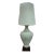 Mid-Century Cream and White Glazed Textured Ceramic Lamp For Sale