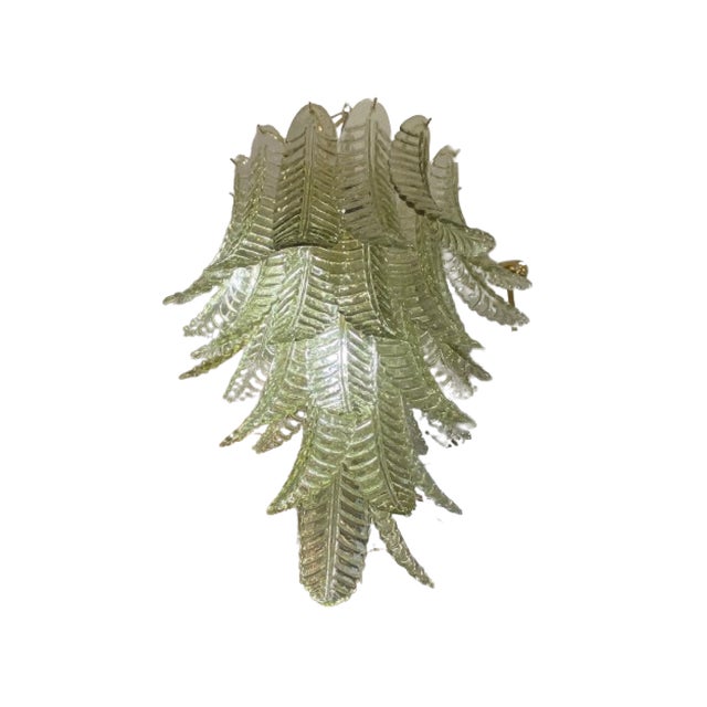 Murano Green Fern Lamp For Sale - Image 6 of 6
