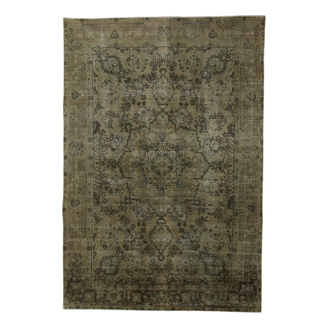 Vintage Hand-Knotted Reworked Middle Eastern Rug For Sale