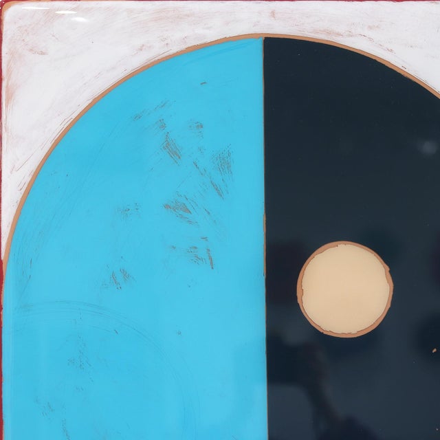 A Bit Bluey - Original Contemporary Minimalist Abstract Mixed Media Painting by Ricky Hunt For Sale - Image 4 of 9