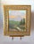 Wood Mountain Landscape Painting on Canvas, Framed in Gilt Carved Oak Leaf Frame For Sale - Image 7 of 8