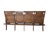 Vintage Four-Seat Folding Slatted Wood Bench, Theater, Waiting Room & Industrial Style Seating For Sale - Image 4 of 10