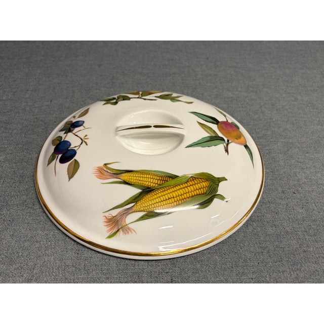 White Royal Worcester Evesham Covered Casserole Dish For Sale - Image 8 of 11