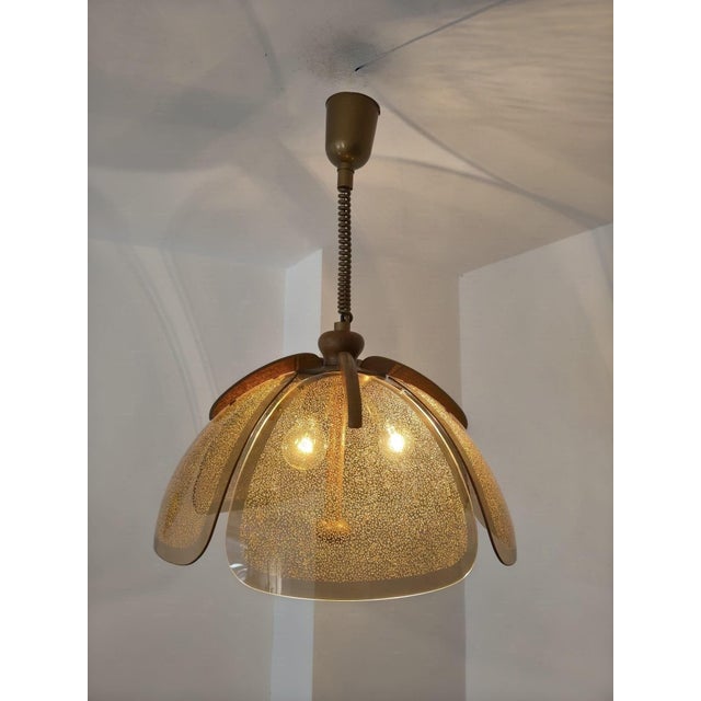 Mid-Century Modern Pendant Light in Wood and Glass by Hustadt Leuchten, Germany, 1970s For Sale - Image 18 of 18