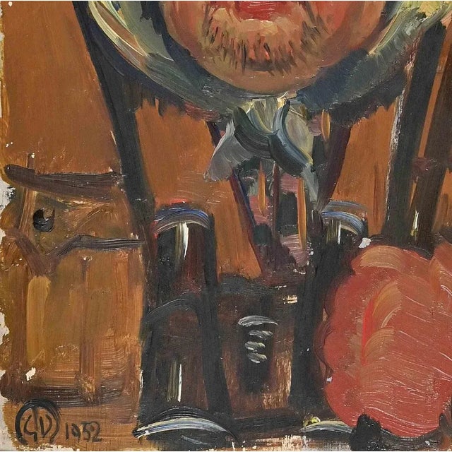 Modern Unknown, The Hunter, Oil on Board, 1952, Framed For Sale - Image 3 of 4