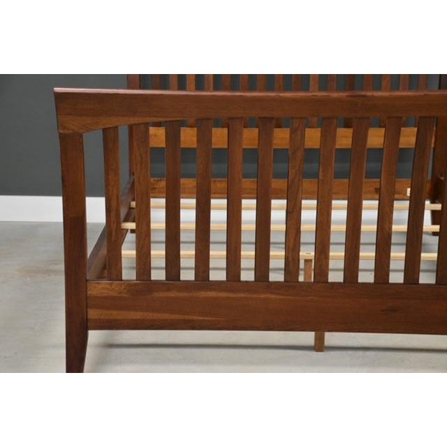 Ethan Allen 1990s Refinished Ethan Allen Cherry American Impressions Queen Bed For Sale - Image 4 of 9