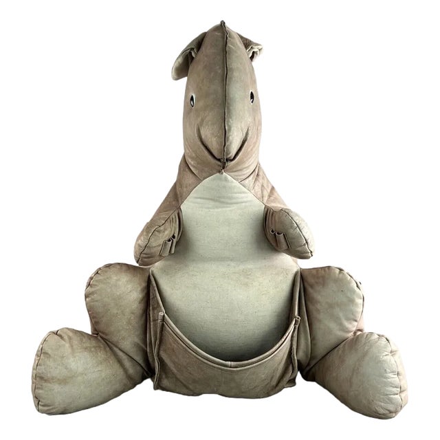 Vintage Kangaroo Newspaper Holder in Leather, 1960s For Sale