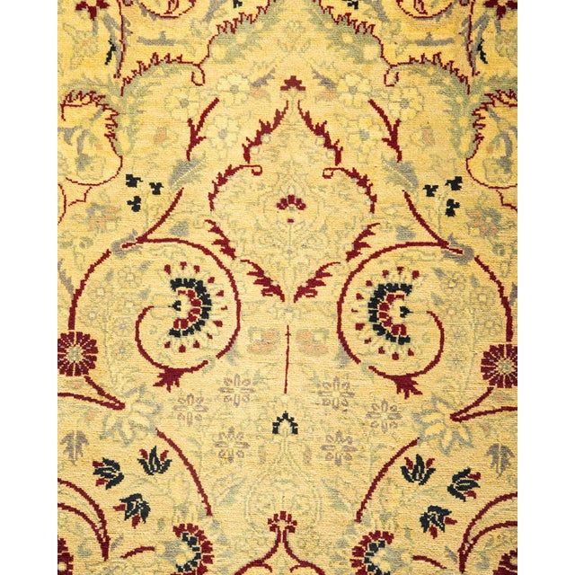Traditional Mogul, One-of-a-Kind Hand-Knotted Area Rug in Ivory, 4' 6" x 7' 1" For Sale - Image 3 of 8