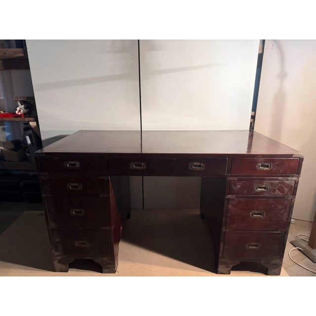 Antique look, 3-piece set, 9 drawers, brass fittings, dimensions can be found in the pictures.