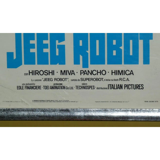 Silver Original First Edition Anime Jeeg Robot Poster by Mario Piovano for Studio Paradiso, Italy, 1979 For Sale - Image 8 of 13