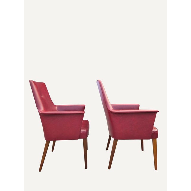 Red Mid-Century Modern Italian Chairs by Anonima Castelli, 1950s, Set of 2 For Sale - Image 8 of 16