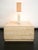 Travertine Table Lamp with Rectangular Lampshade, 1970s For Sale - Image 3 of 10