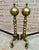 Late 18th Century 18th American Chippendale Style Brass Cannonball Andiron Firedog with Log Stops For Sale - Image 5 of 18