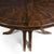 Traditional Table with Transitional MODERN dark walnut finish A 60” round to oval expandable dining table with three...