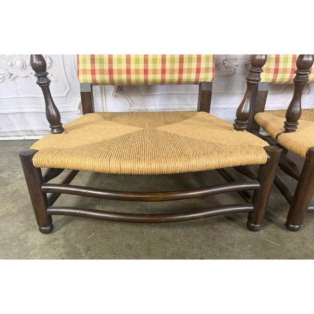 Late 20th Century Pair of French Country Style Lounge Chairs W/ Ottomans For Sale - Image 5 of 15