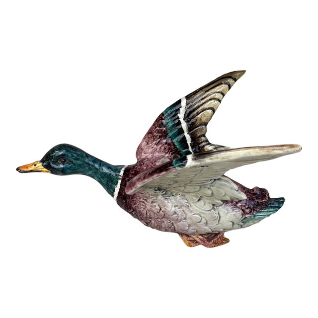 Majolica Duck Wall Pocket Delphin Massier, Circa 1890 For Sale