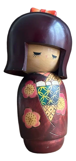 Vintage Kawaii Kokeshi Doll, 1970s