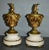 Antique French Cassolette Urns 1880s Gilt Bronze Cherub Marble Vases Lids Pair For Sale - Image 9 of 12