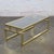 Modern Late 20th Century Modern Coffee Table Brass Toned Anodized Aluminum Frame With a Glass Inset Top For Sale - Image 3 of 18
