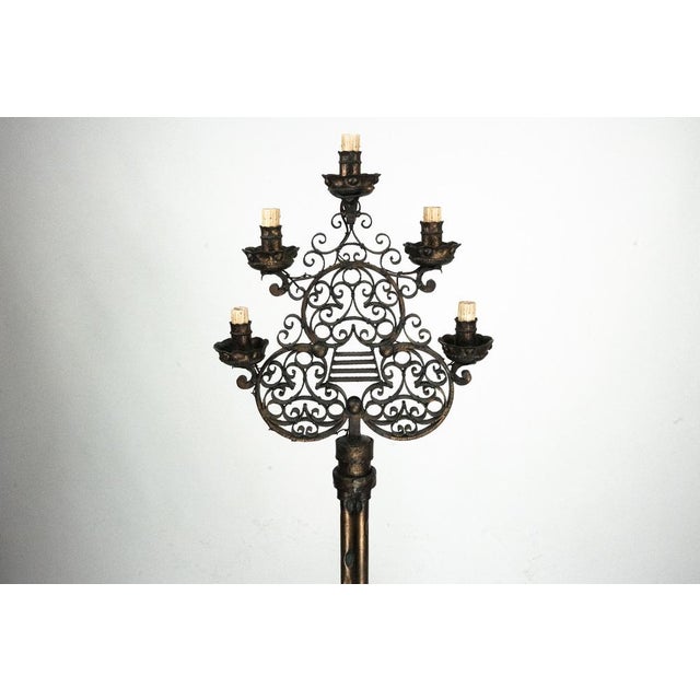 Brutalist Italian Floor Lamp from Longobard, Italy, 1970s For Sale - Image 6 of 16