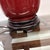 Oxblood Table Lamp With Bell Shade, Asian Influenced For Sale - Image 11 of 11