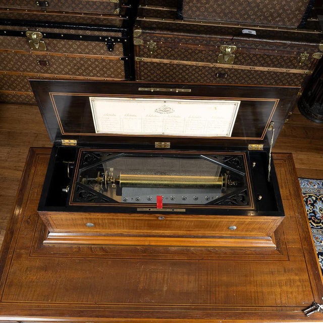 Antique 19th Century Cylinder Music Box from Lecoultre Frères of Geneva, Switzerland, 1880s For Sale - Image 6 of 18