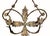 Vintage Large Gilt Tole French Neoclassical Bow & Ribbon Bellflower Swag Double Candle Sconce / Holder For Sale - Image 4 of 7