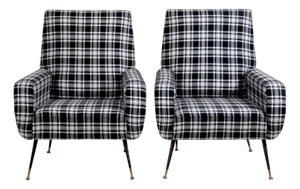 Set of Tartan Armchairs