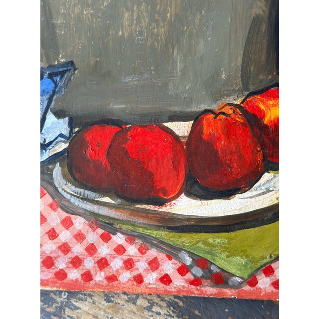 Vintage Acrylic on Board Tablescape Still Life, Circa Mid-20th Century For Sale In New York - Image 6 of 14