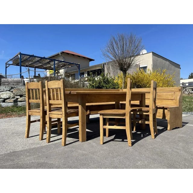 Farmhouse Corner Bench Group, Set of 5 For Sale - Image 4 of 5