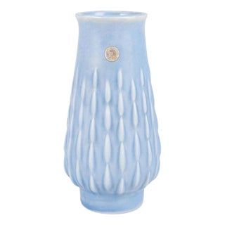 Light Blue Glazed Faience Vase by Ewald Dahlskog for Bo Fajans, 1930s For Sale