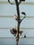 Art Nouveau 1940s Hand Forged Wrought Iron Rose Floor Candle Holder Sculpture Roots Blacksmith For Sale - Image 3 of 13