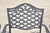 Tuscan Mediterranean Black Aluminum Metal Garden Patio Dining Chair - Set of 4 For Sale - Image 4 of 12