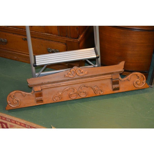 Antique Wooden Single Door Armoire Wardrobe W/ Base Drawer - Coat Closet For Sale - Image 15 of 17