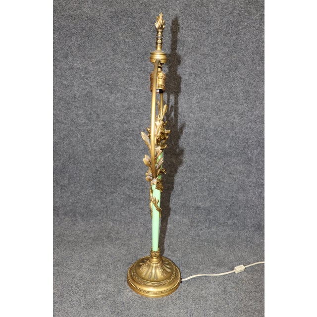 1910s French Bronze Ormolu Bronze Mounted Bronze Table Lamp For Sale - Image 11 of 12