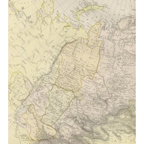 Late 19th Century Antique Cartography of Asian Russia, 1882 For Sale - Image 5 of 6