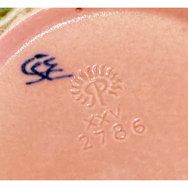 1925 Rookwood floral ceramic vase by Sallie E Coyne. 6"x11.5"h. No chips or cracks. Great condition. Signed and dated.