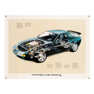 Porsche 928 Gt Cutaway Poster, 1990 For Sale