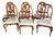 6 Mid-20th Century Carved Walnut Dining Arm Chairs With Upholstered Seat For Sale